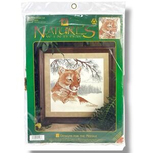 Mountain Cat Puma #5408 Counted Cross Stitch Kit Designs for the Needle 12"X16"